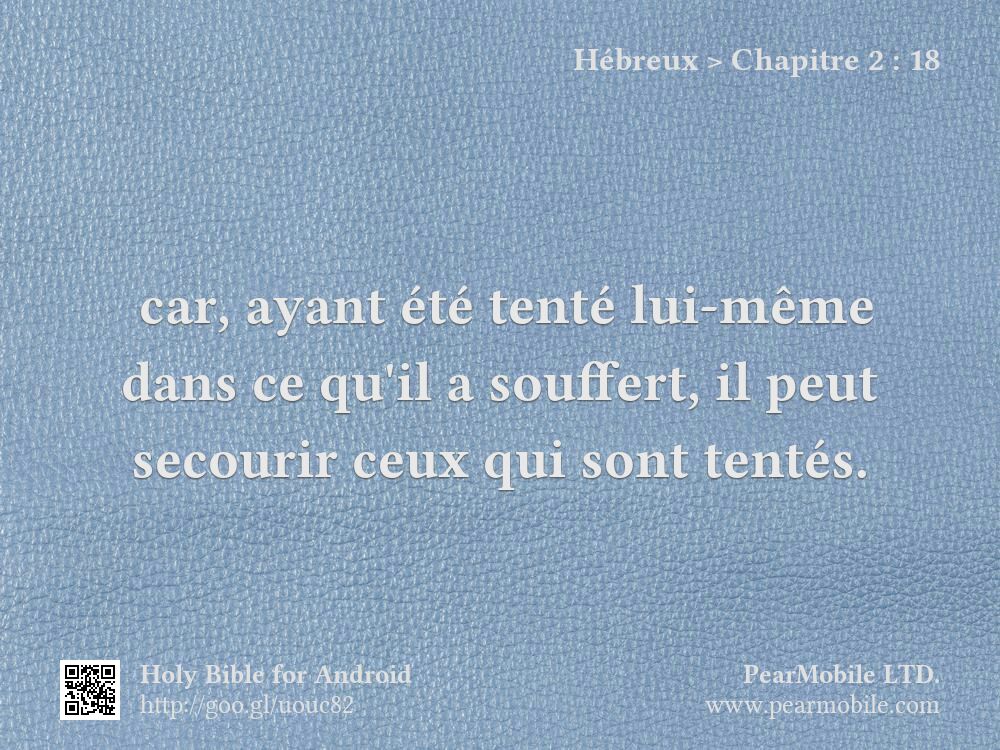 Hébreux, Chapitre 2:18